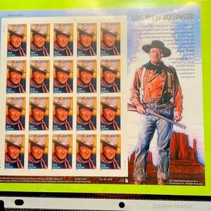 John Wayne “Legends of Hollywood” stamps.